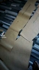 pola instan gamis kombinasin pola jiplak gamis aline indah mawar