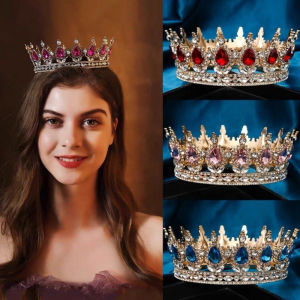 Luxury Crystal Baroque Pageant Crowns Rhinestone Cake Decorations Bridal Crowns Beautiful Headpieces Queen Princess Tiara For Women