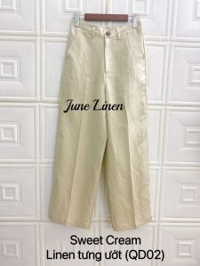 June Linen QD02 - Quần dài LINEN TƯNG PREMIUM lưng sau thun. Nhiều màu.
