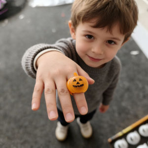 Halloween LED Light Up Ring Flashing Glowing Ring Ghost Pumpkin Design Costume Accessory Novelty Jewelry for Party Festival Kids Adults and Decoration