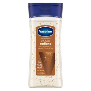 Vaseline Intensive Care Cocoa Radiant Body Oil 200ml 100% Pure Cocoa Butter Glowing Skin Moisturizer