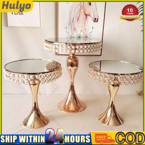 3PCS Luxury Rhinestone Elegant Fancy Party Dessert Cake Stand
