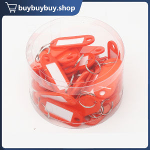 50pcs/box Key ID Tag Label With Label Window Keychain Tag Key Name Card Tag For Marking Keys