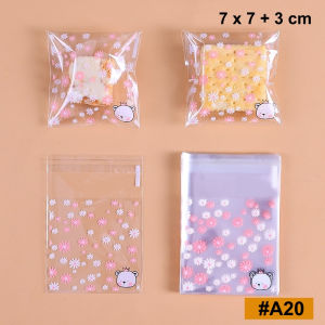 aiGooTan - (ISI 10) PLASTIK COOKIES KARAKTER 7x7 CM - Kemasan Motif Lucu Doff Kukis Biskuit Medan