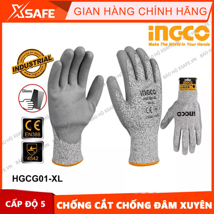 Găng tay bảo hộ lao động INGCO TOTAL chống trầy tay, mài mòn, trơn ...