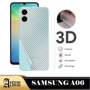 PROMO Garskin Carbon SAMSUNG A06 Cover Pelindung Layar Belakang
