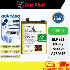 PIN THAY THẾ OP F3 Lite/ A57/ NEO 9S/ A39 - BLP 619 (Có tặng keo dán và bộ sửa)