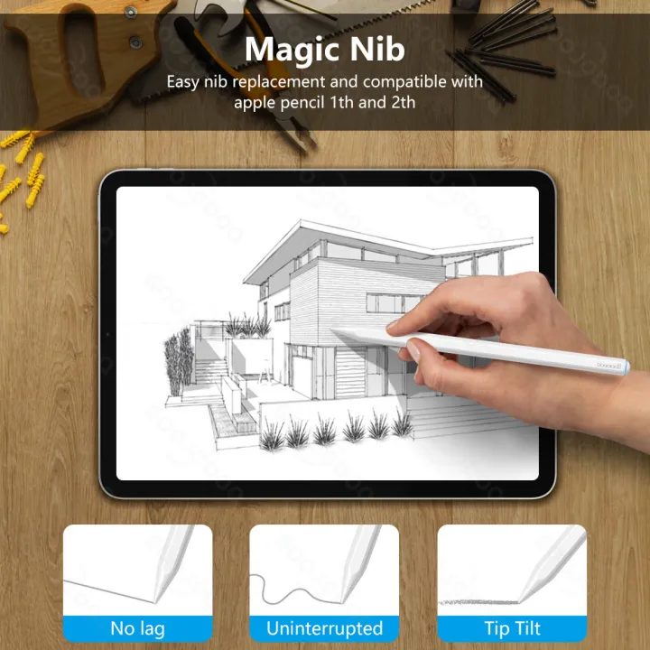 GOOJODOQ%20iPad%20Pencil%20for%20Mini%206%20iPad%20Bluetooth%20Stylus%20for%20iPad%20Air%204%205%20Pro%2011%2012.9%202021%202020%202018%20with%20Palm%20Rejection(13%20or%2011%20Plus)%20-%20Image%205