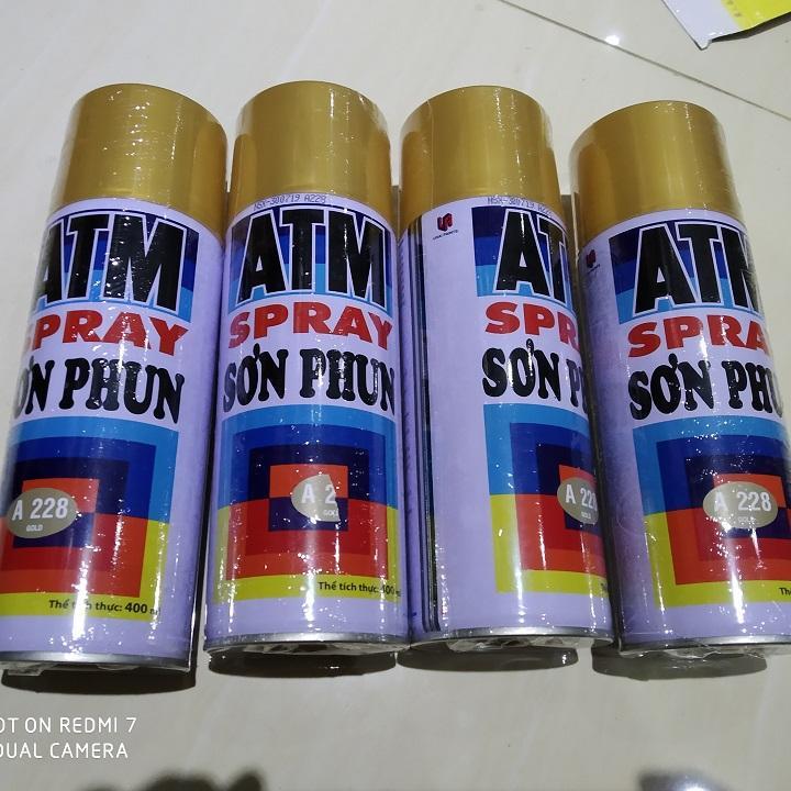 SƠN XỊT nhũ vàng đồng A228, nhũ vàng gold a400 ATM - 1 chai