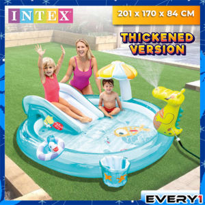 INTEX MULTI DESIGN Play Center Play Pool Children Toy Playground Inflatable Swimming Pool Water Slide Playground For Kids Kolam Mandi Kolam Gelongsor