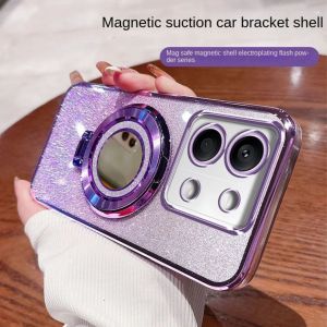 Casing Infinix Note 40s Luxury Gliter Premium TPU Ring Holder Mirror