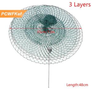 【PCWFKef】 Lưới đánh cá 3 4 5 6 lớp lồng gấp lưới nylon nhanh khô lồng câu cá lồng tôm thép mềm Lồng cá bẫy cá