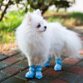 Lovinland Pet 4Pcs Pet WaterProof Rainshoe Anti-slip Rubber Boot Shoes Breathable Summer Mesh Casual Shoes Puppy Ankle Boots Dog  Socks For Small Medium Large Dogs Cats Outdoor Pet Accessories. 