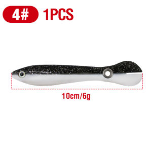 10cm/6g Bionic Loach Soft Plastic Lure 3D Eyes Simulation Loach Slow Sinking Bionic 5 Colors Fishing Bait Saltwater Freshwater Swimming Lure