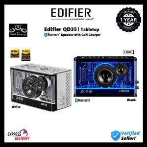 Edifier QD35 - Tabletop Bluetooth Speaker | 35W GaN charger | AUX In | USB A | Gallium Nitride Smart Charging | Hi-Res