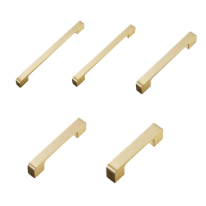 Furniture Decorative Handle Long Square Brass Dressers Knob Simple Bedside Cabinet Pull Wardrobe Handle Easy to Install