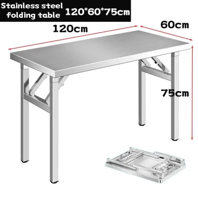 304 STAINLESS STEEL FOLDING TABLE BANQUET DINING TABLES TABLE FUNCTION TABLE WORKING TABLE STUDY TABLE MEJA LIPAT MEJA DAPUR不锈钢折叠桌