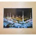 Walldecor Hiasan Dinding foto gambar poster Kaligrafi Mekah Ka'bah Kakbah kabah Madinah Nabawi uk 30x40 cm. 