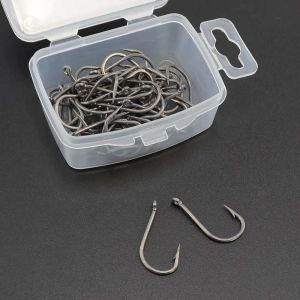 YOUTH HOME Fishing Tackle Accessories Binding line Barbed Single HooK Lure Barbed Hook Stainless Steel Coating Micro Barbed Fish Hook Carp Fishing Hooks High Carbon