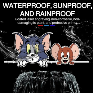 New Tom and Jerry Car Stickers Personalized Creative Cartoon Stickers Electric Motorcycle Stickers Scratch Cover Waterproof猫和老鼠车贴