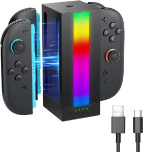 JSAUX Nintendo Switch 2 Charging Dock for JoyCon Controllers Switch2 RGB Magnetic Charger Station JoyCon Switch Accessories