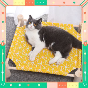 Asia เตียงนอนไม้สำหรับสัตว์เลี้ยง ที่นอนแมว แข็งแรงทนทาน บ้านแมว เตียงไม้แมว อุปกรณ์สัตว์เลี้ยง เปลนอนสำหรับสัตว์เลี้ยง