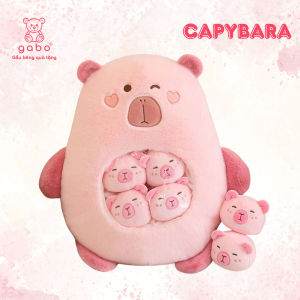 gấᴜ Bông Capybara nhỏ trong Gói Snack đồ chơi Capybara gối ôm bé hình thú quà tặng sinh nhật cute