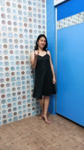 Tea Length Dress - Camisoles Midi Satin Dress