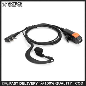 2 Pin Walkie Talkie Headset Earphones K-Plug PU Wired Radio Earpiece Headset G Type with Microphone for Kenwood Baofeng 888S TYT