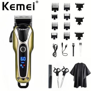 Kemei KM-1990 แบตเตอเลี่ยนตัดผม ปัตตาเลี่ยนตัดผม แบตเตอเลี่ยนตัดผมไร้สาย ตัดผมชา