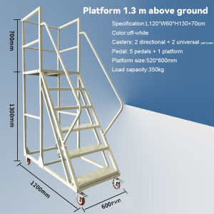 DEKES Supermarket warehouse climbing ladder warehouse mobile platform tallying and picking up elevator industrial warehousing operation wheeled climbing vehicle