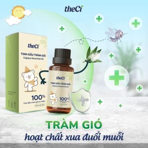 Dầu tràm cho bé sơ sinh tinh dầu tràm cho bé dầu tràm gió nguyên chất TheCi giữ ấm chống muỗi 50ml - Happy Life 4Kid