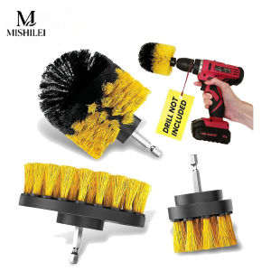 Mishilei 3PCS Drill Scrubber Brush Drill Brush Attachment Stiff Bristle Brush Cleaning Tool Berus Pembersihan
