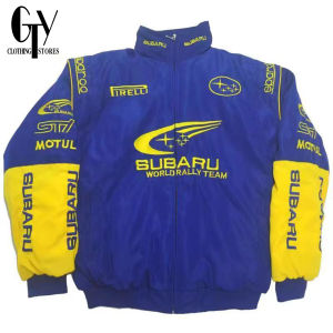 GTY SUBARU Black Racing Jacket For Men Motor Cycling Jacket With Cotton For Outdoor Coats