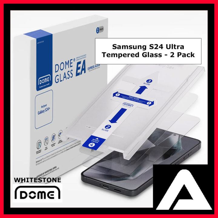 Whitestone Dome S24 Ultra Tempered Glass 2 pack Express Align | Lazada PH