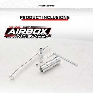 MOKGETS CLICK V2/V3/V4 (2026) AXLE AIR NIPPLE CVT NIPPLE ALLOY SILVER MKT-12419 FOR CLICK V2 V3 V4