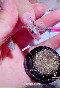 Sét 12 hũ sợi kim tuyến trang trí móng ẩn gel siêu đẹp