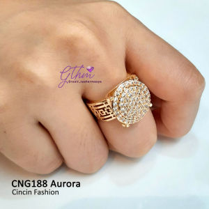 Cincin Wanita Aurora Mewah Elegan Awet Anti Karat Perhiasan Fashion Import Kualitas Premium cng188