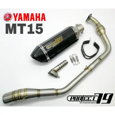 Project 79 Exhaust Yamaha R15 V3 MT15 2020 R15M Universal Muffler 51mm Tabung Ekzos Silver Carbon Akravopic Full System
