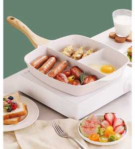 Grill Pan 3 in 1 & Wajan Penggorengan Anti Lengket Maifan Stone Frypan PAE Premium Omelet Pan