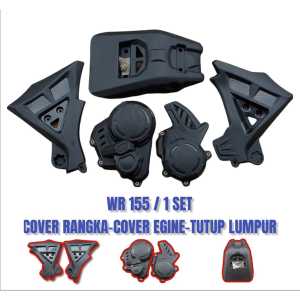 PROTECH Jozaka.id - Tutup Lumpur Yamaha WR 155 / Cover ENGINE YM WR155 / Cover Rangka Samping YM WR155