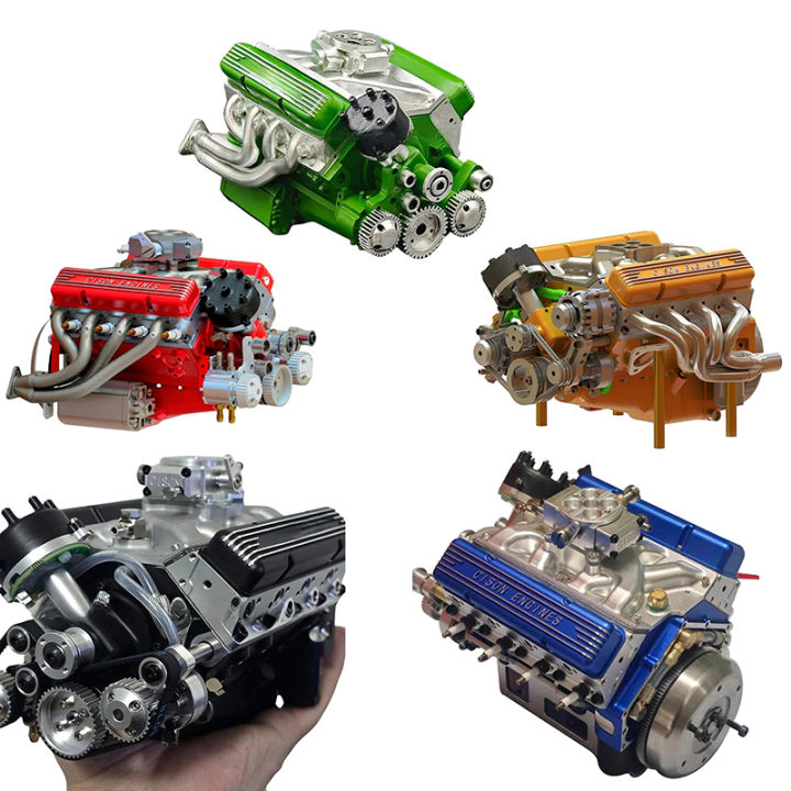 BJ🔩🔧🔗 Binray cison V8 động cơ Kit gas nhỏ-khối động cơ mô hình bộ dụng ...
