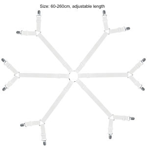 12 Clip giường có thể điều chỉnh dây cố định tấm trải dây đai đàn hồi cố định giữ chăn nệm kẹp chăn kẹp cố định không dây đeo