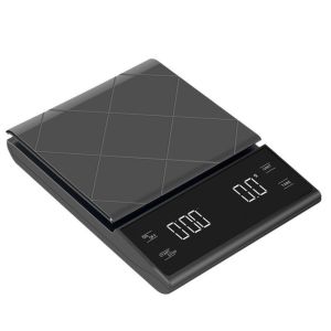 JAYQQ Màn hình LCD Cân cà phê Dung lượng 3kg/0.1g Đa chức năng Cân điện tử Chính xác Đồng hồ kỹ thuật số Cân thực phẩm chính xác Để pha cà phê