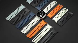 Tasikar Clip Magnetic Bands Compatible with Watch 49mm 46mm 45mm 44mm 42mm Silicone Waterproof Breathable Loop Strap for iWatch Ultra1/2/3 SE Series 11 10 9 8 7 6 5 4 3 2 1 Beige-Grey