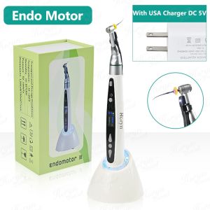 ทันตกรรม LED มอเตอร์ Endo ไร้สาย 16:1 ลด Contra มุมทันตกรรม Endodontic Treatment เครื่องมือ 9 โปรแกรม