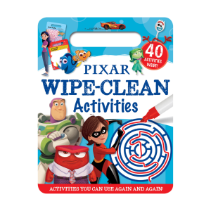 Disney Pixar Wipe Clean Activity Book with Pen & Puzzles Games Drawing for Kids
