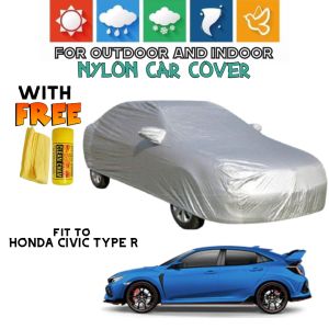 CIVIC-TYPE R CAR COVER | Waterproof Lightweight Nylon Car Cover WITH-FREE CHAMOIS Protects your car from exposure to sun