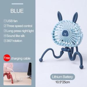 【Local Delivery】Portable Mini Fan Rechargeable Octopus Stand Stroller Fan Adjustable 3 Modes Mini Handheld Fan