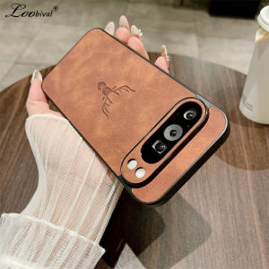 Luxury Leather Cartoon Deer Case for Google Pixel 9 Pro XL 8 7 Pro 8A 7A 8Pro Matte Shockproof Ultra Slim Cover for Pixel 9ProXL